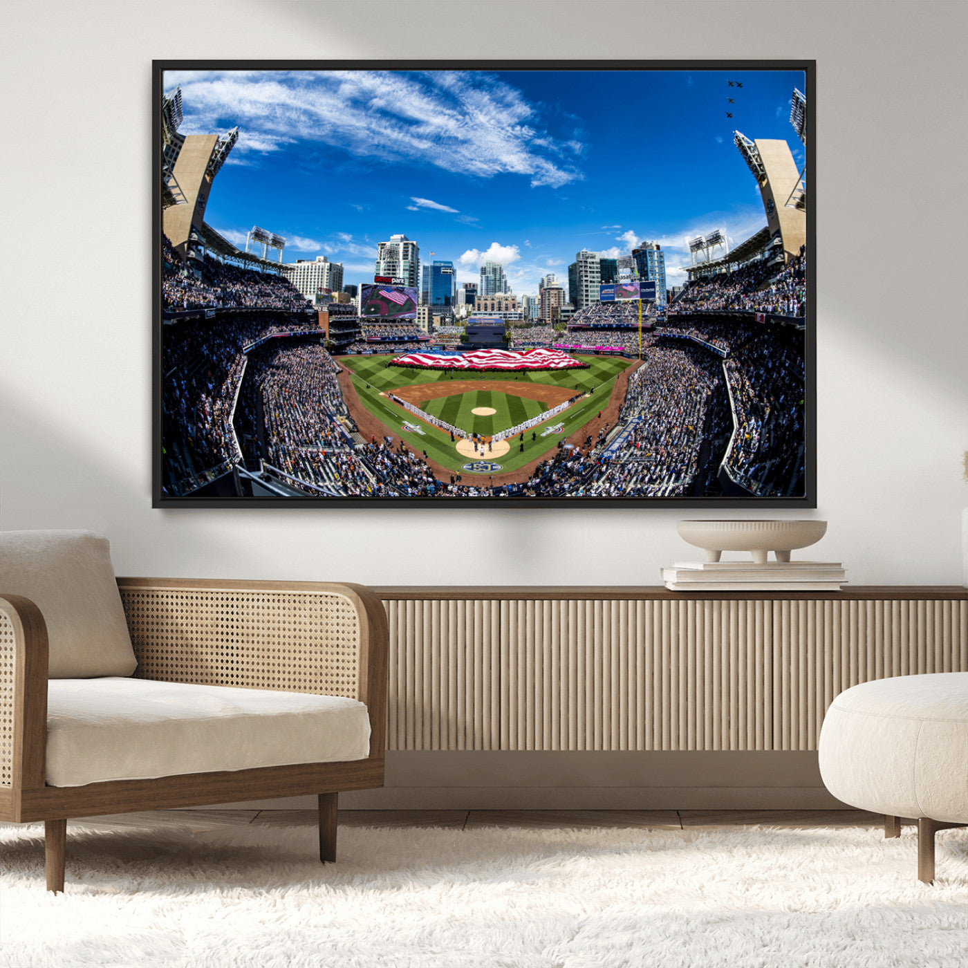 MGV-FC-36X24 - San Diego Padres Baseball Team Print - Petco Park Stadium Wall Art Canvas Print