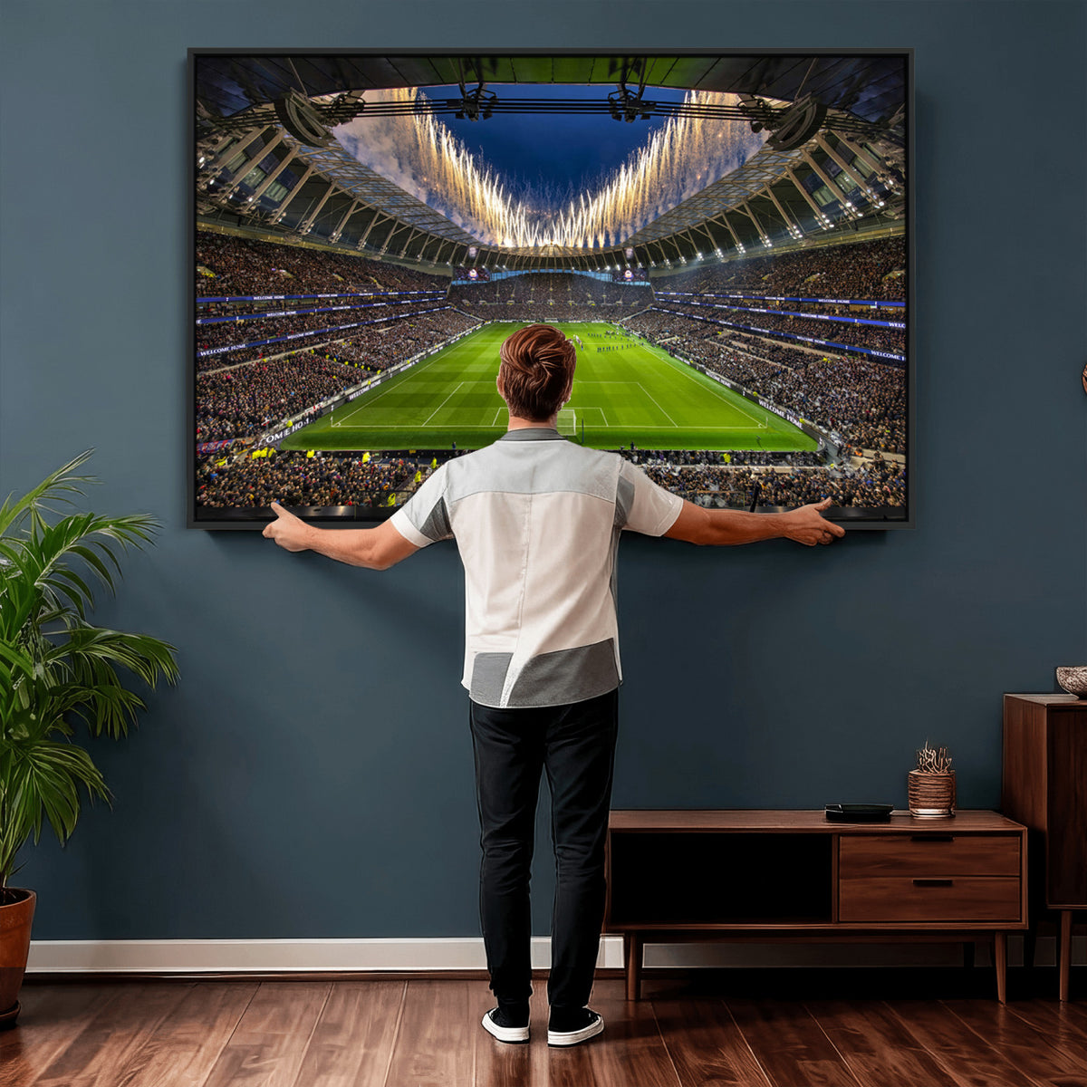 40157-MGV-CV-36X24 - Tottenham Hotspur Football Team Print, London Tottenham Hotspur Stadium Wall Art