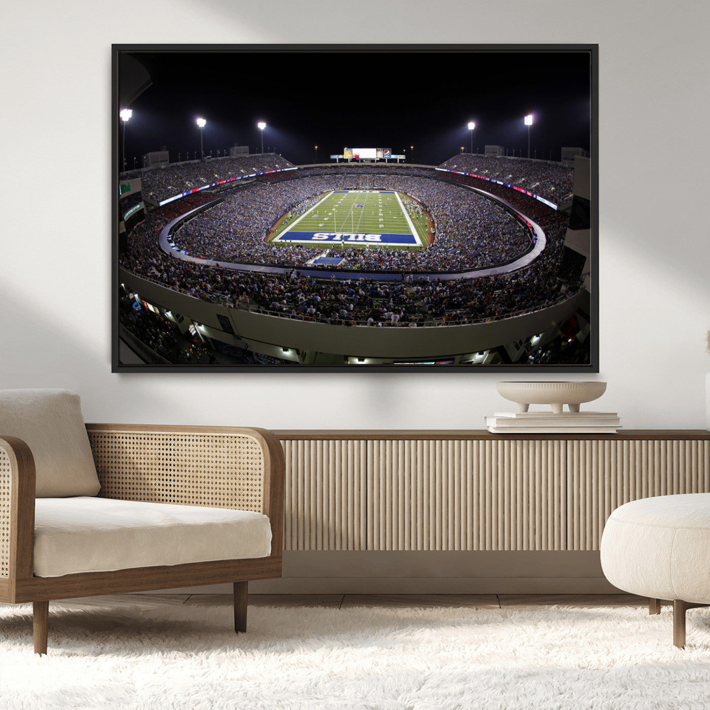 MGV-FC-36X24 - Buffalo Bills NFL Football Team Print - Buffalo Highmark Stadium Wall Art Canvas Print
