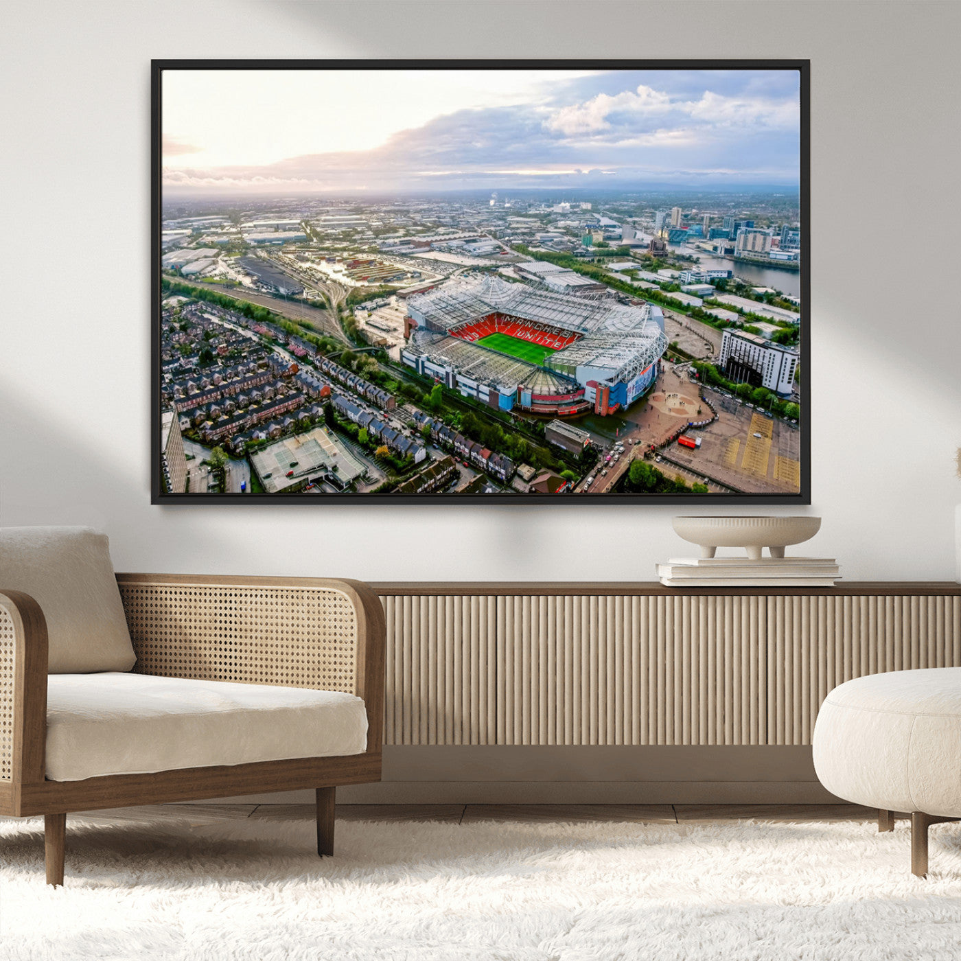 MGV-FC-36X24 - Old Trafford Manchester United Stadium Wall Art Canvas Print - Aerial View Stadium, Old Trafford