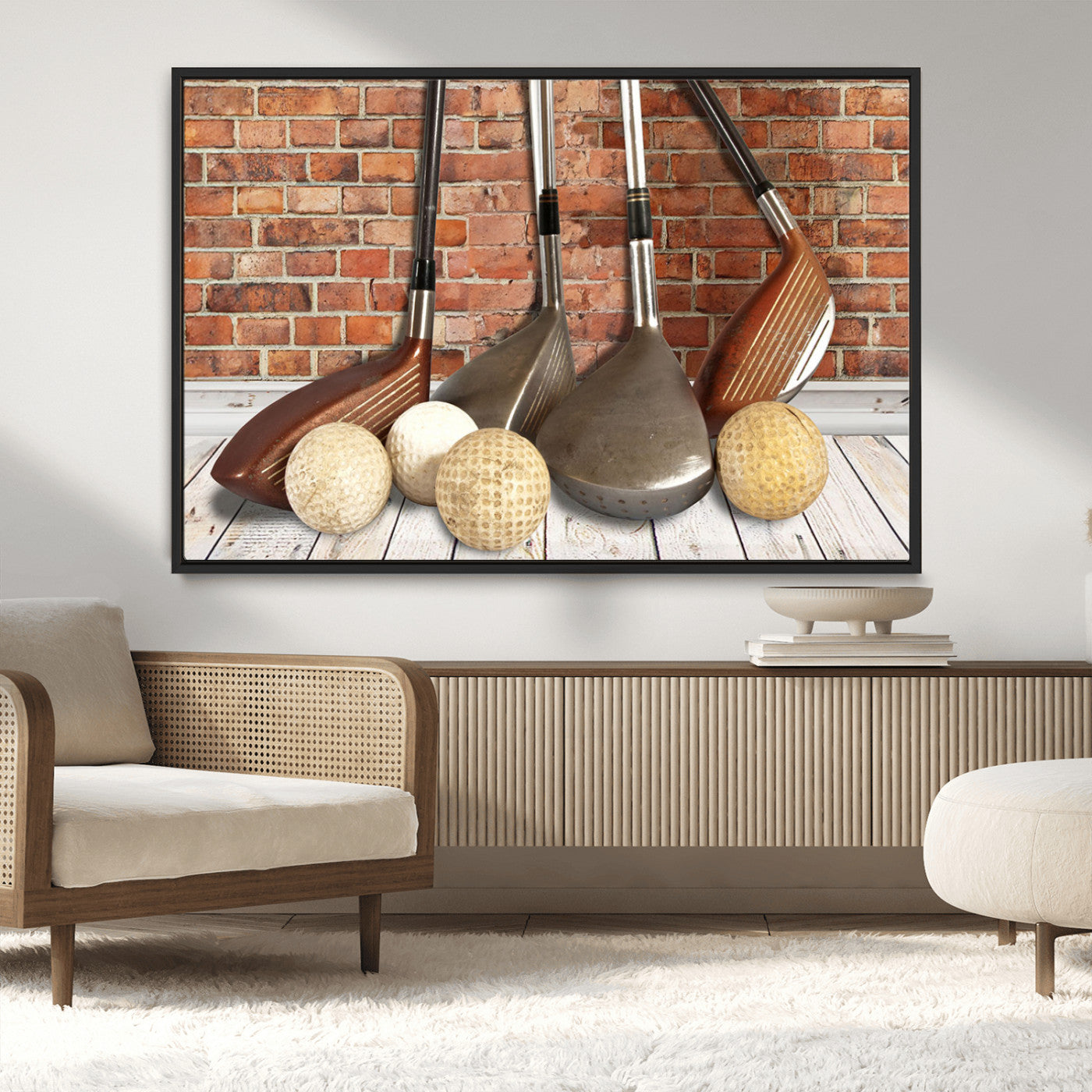 MGV-FC-36X24 - Vintage Golf Ball Wall Art Canvas Print | Golf Decor for Man Cave or Office | Ready to Hang and