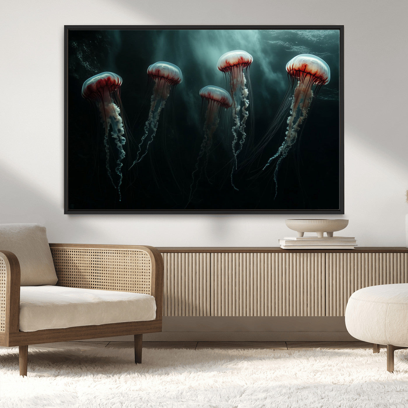 MGV-FC-36X24 - Abstract Jellyfish Wall Art Canvas Print