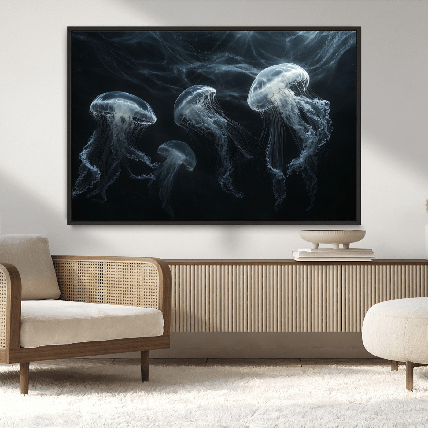 MGV-FC-36X24 - Jellyfish Wall Art Canvas Print, Elegant Wall Decor