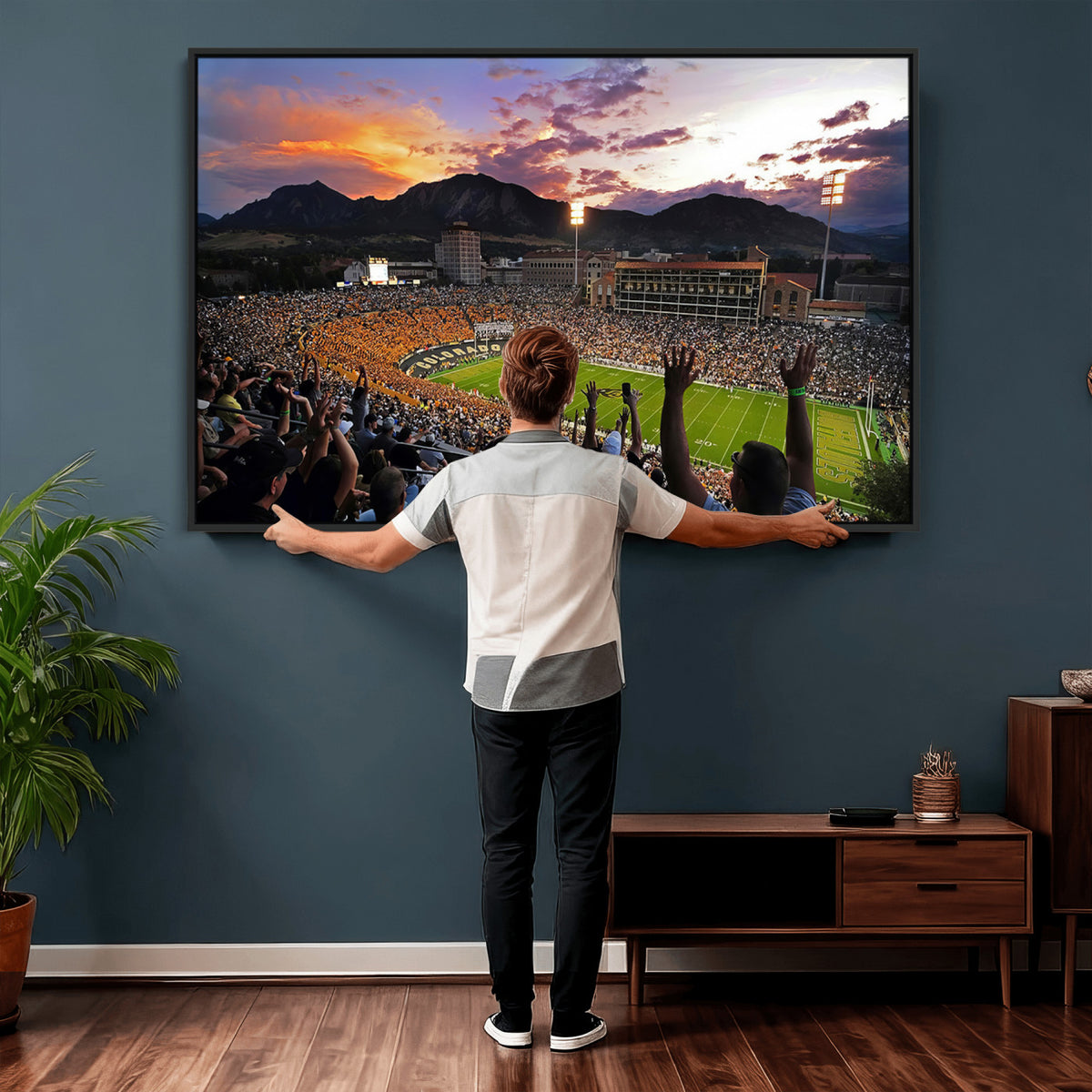 52579-MGV-CV-36X24 - Folsom Field, University of Colorado Buffaloes Football, Framed and Ready to Hang