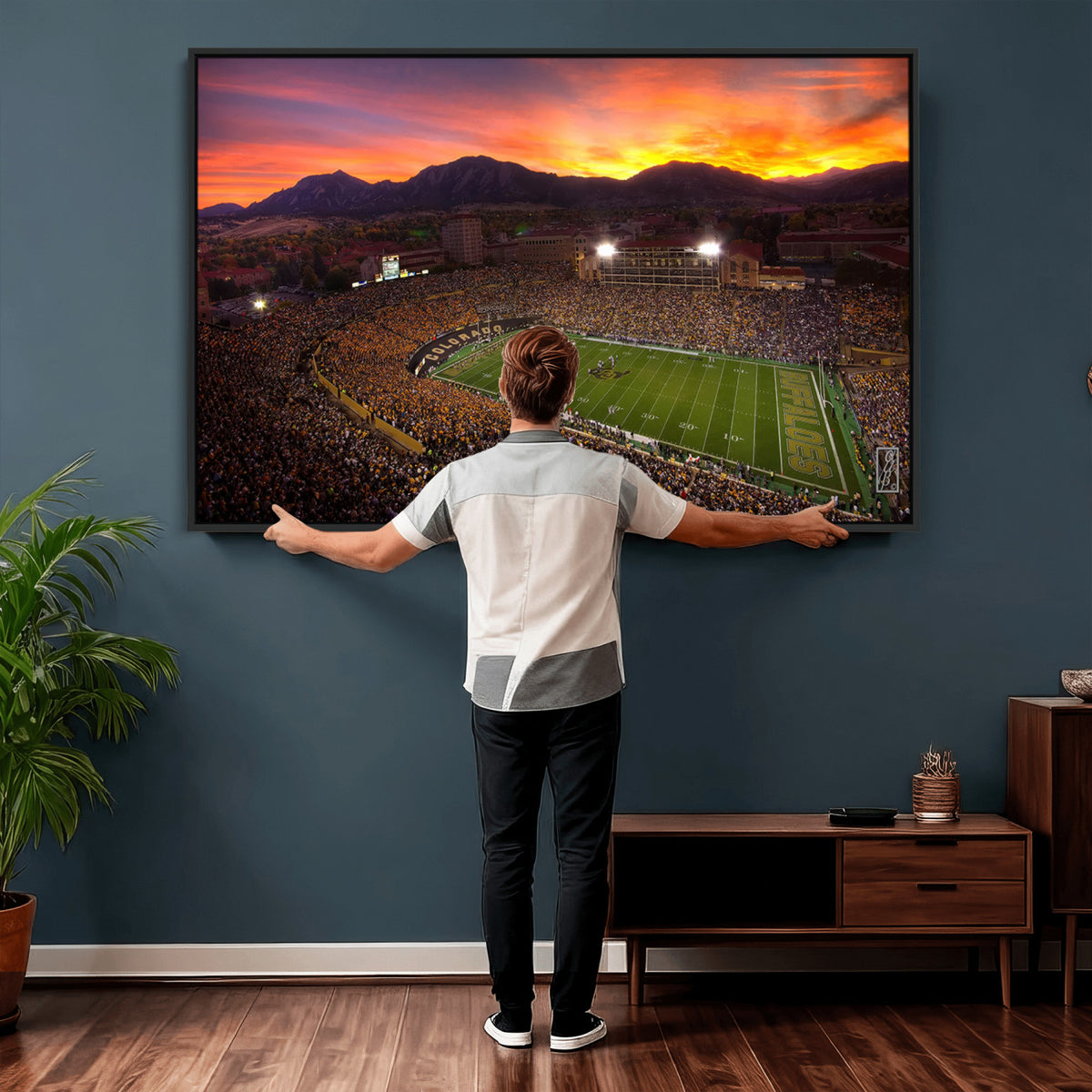 84649-MGV-CV-36X24 - Folsom Field, University of Colorado Buffaloes Football, Extra Large Game Room Wall Decor