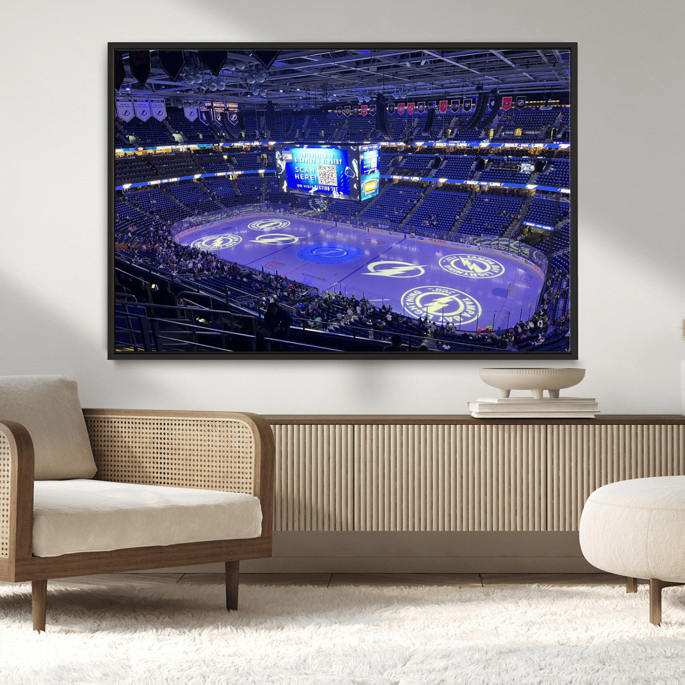 MGV-FC-36X24 - Amalie Arena Florida Wall Art Canvas Print - NHL Hockey Stadium Print Wall Art