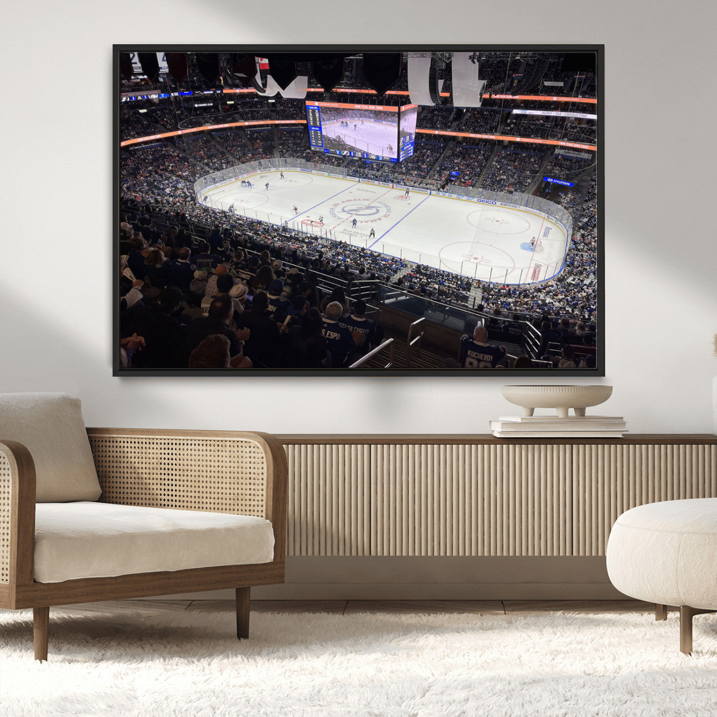 MGV-FC-36X24 - Amalie Arena Florida Wall Art Canvas Print - NHL Hockey Stadium Print