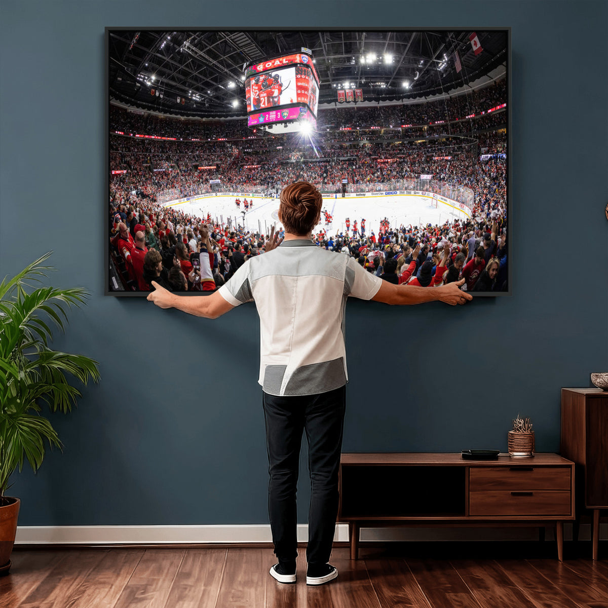 15750-MGV-CV-36X24 - Amerant Bank Arena Wall Art Canvas Print, Hockey Arena
