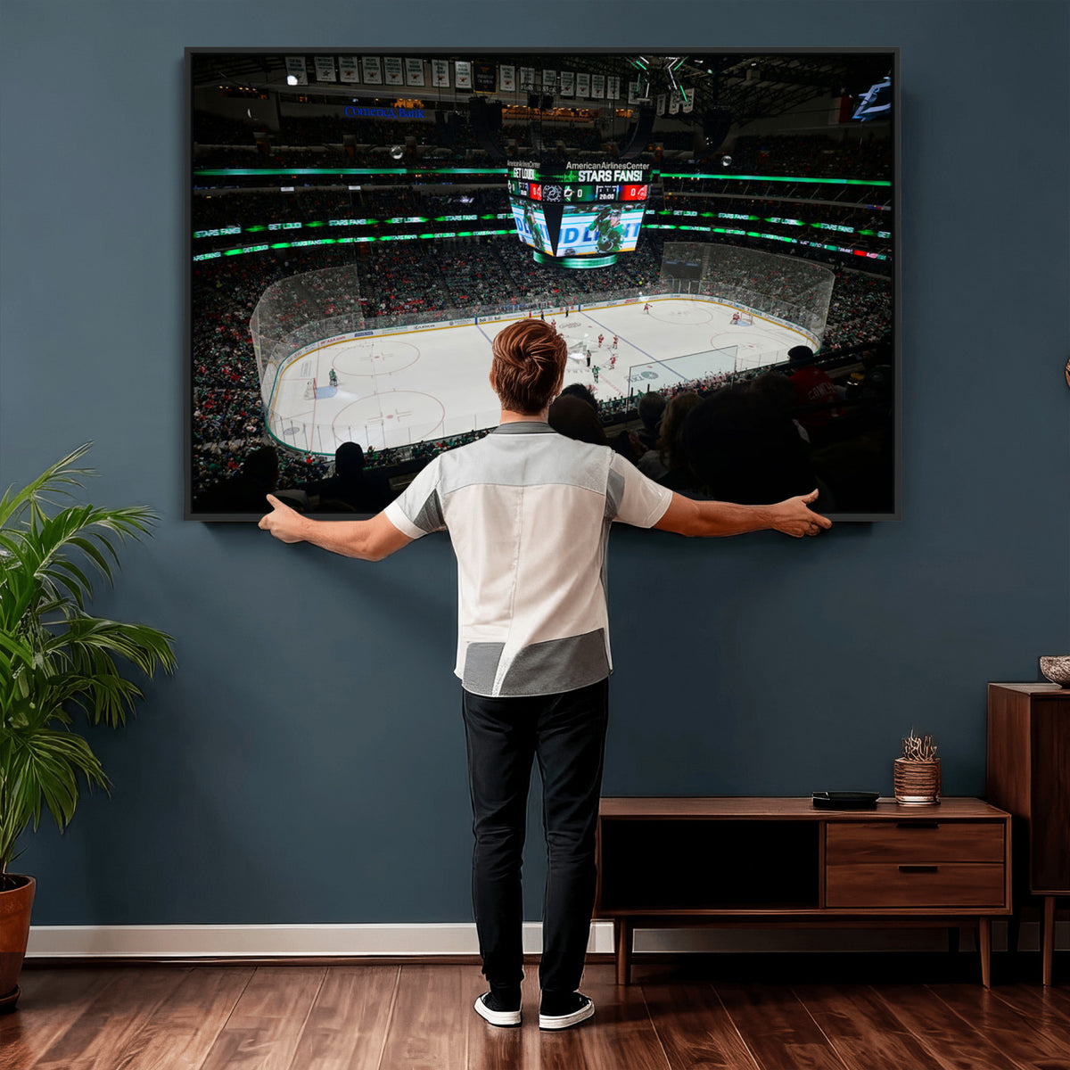 13876-MGV-CV-36X24 - American Airlines Center Dallas Stars Wall Art Canvas Print