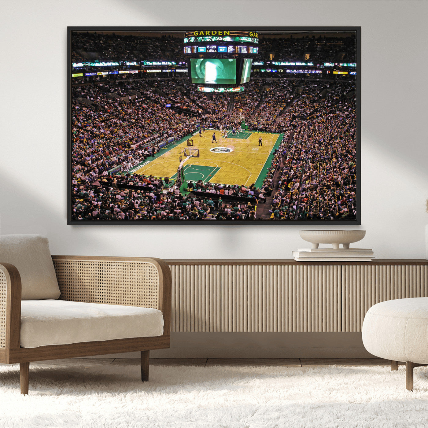 MGV-FC-36X24 - Celtics Game Versus The Timberwolves | Baseball Stadium Wall Art | Canvas Print | Ready to Hang
