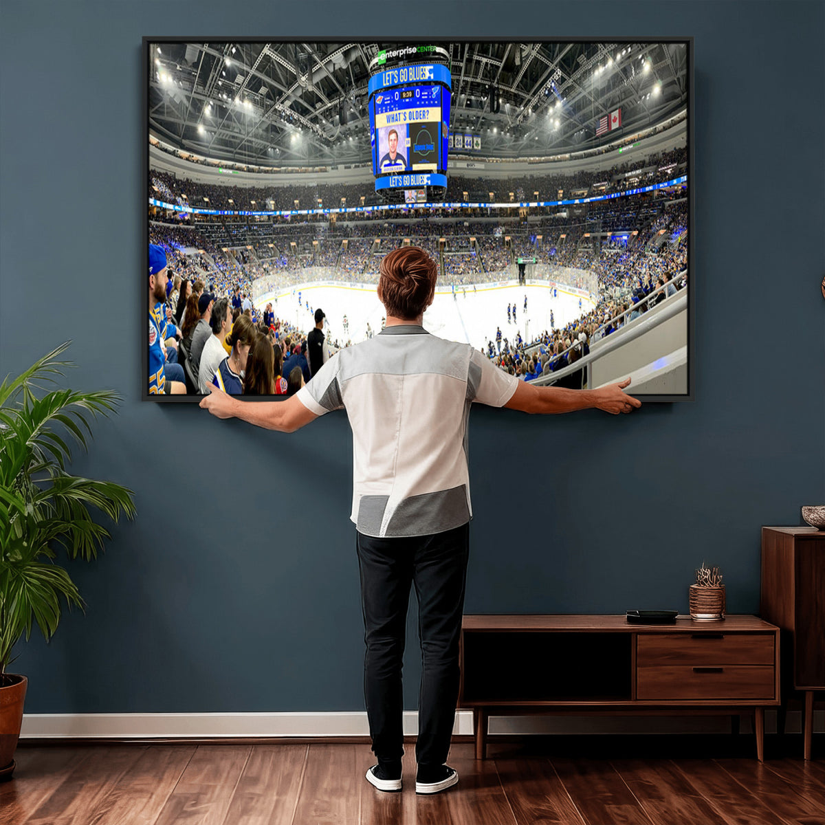 55708-MGV-CV-36X24 - Enterprise Center, Missouri St. Louis Blues Ice Hockey