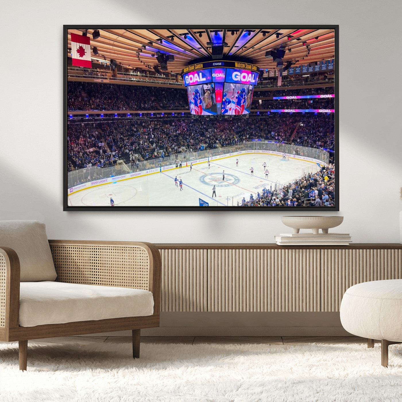 MGV-FC-36X24 - Madison New York Rangers Hockey Stadium Wall Art Canvas Print