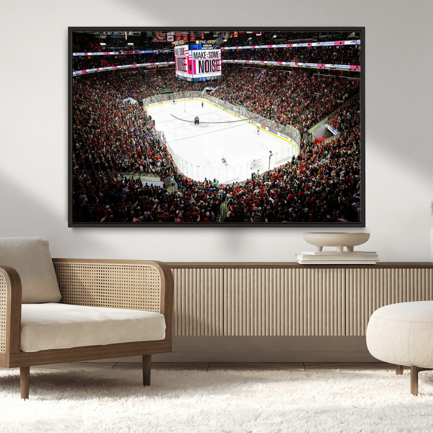 MGV-FC-36X24 - PNC Arena Raleigh North Carolina Hurricanes Hockey Stadium Wall Art Canvas, North Carolina
