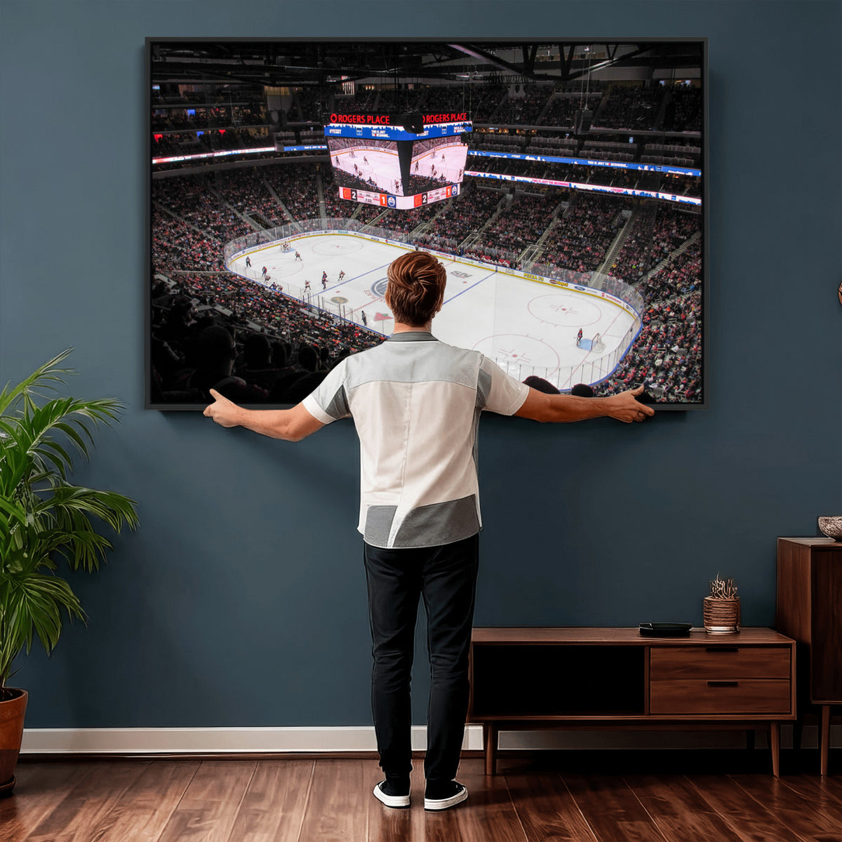 71180-MGV-CV-36X24 - Rogers Place Edmonton Oilers Ice Hockey Stadium Wall Art