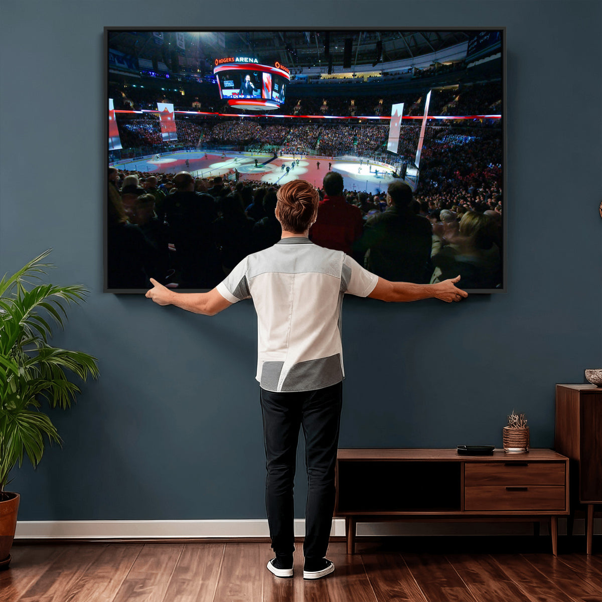 84945-MGV-CV-36X24 - Rogers Arena Vancouver Canucks Ice Hockey Stadium Wall Art