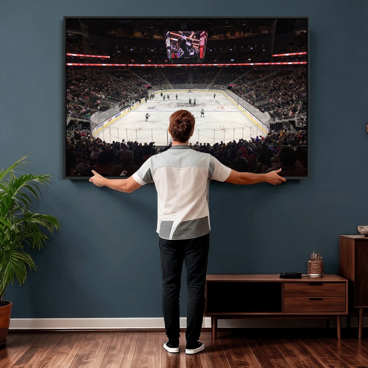 14802-MGV-CV-36X24 - T Mobile Arena Paradise Nevada Vegas Golden Knights Ice Hockey Stadium