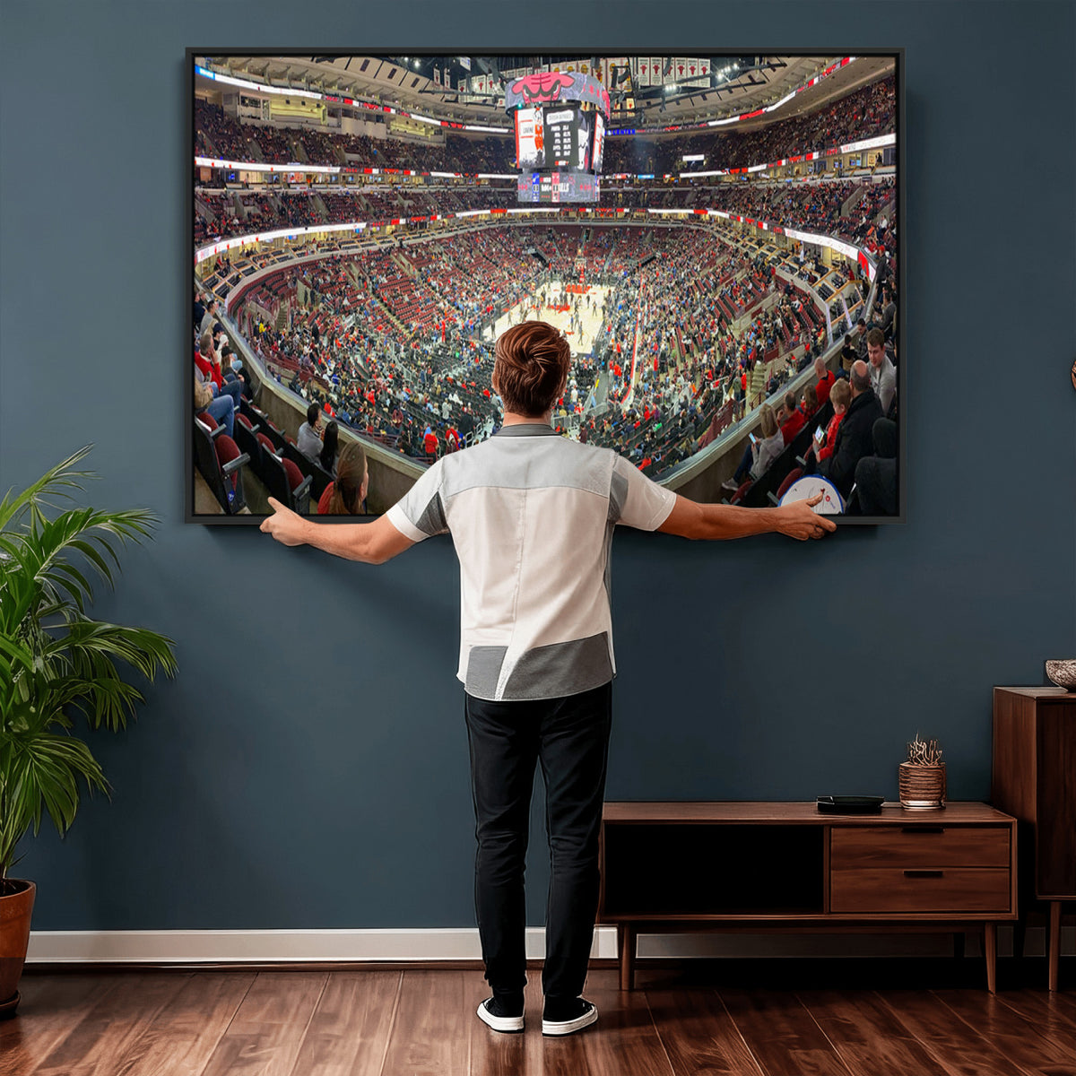 43481-MGV-CV-36X24 - United Center Chicago Bulls Stadium Wall Art Canvas Print