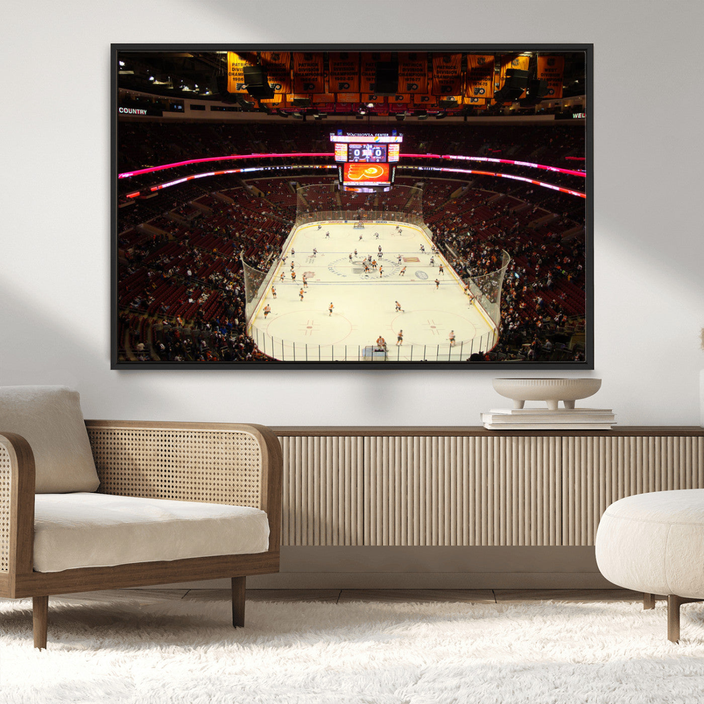 MGV-FC-36X24 - Wachovia Center Priort of Lyers Game Ice Hockey Stadium Canvas Print, Lyers Game Ice Hockey Stadium