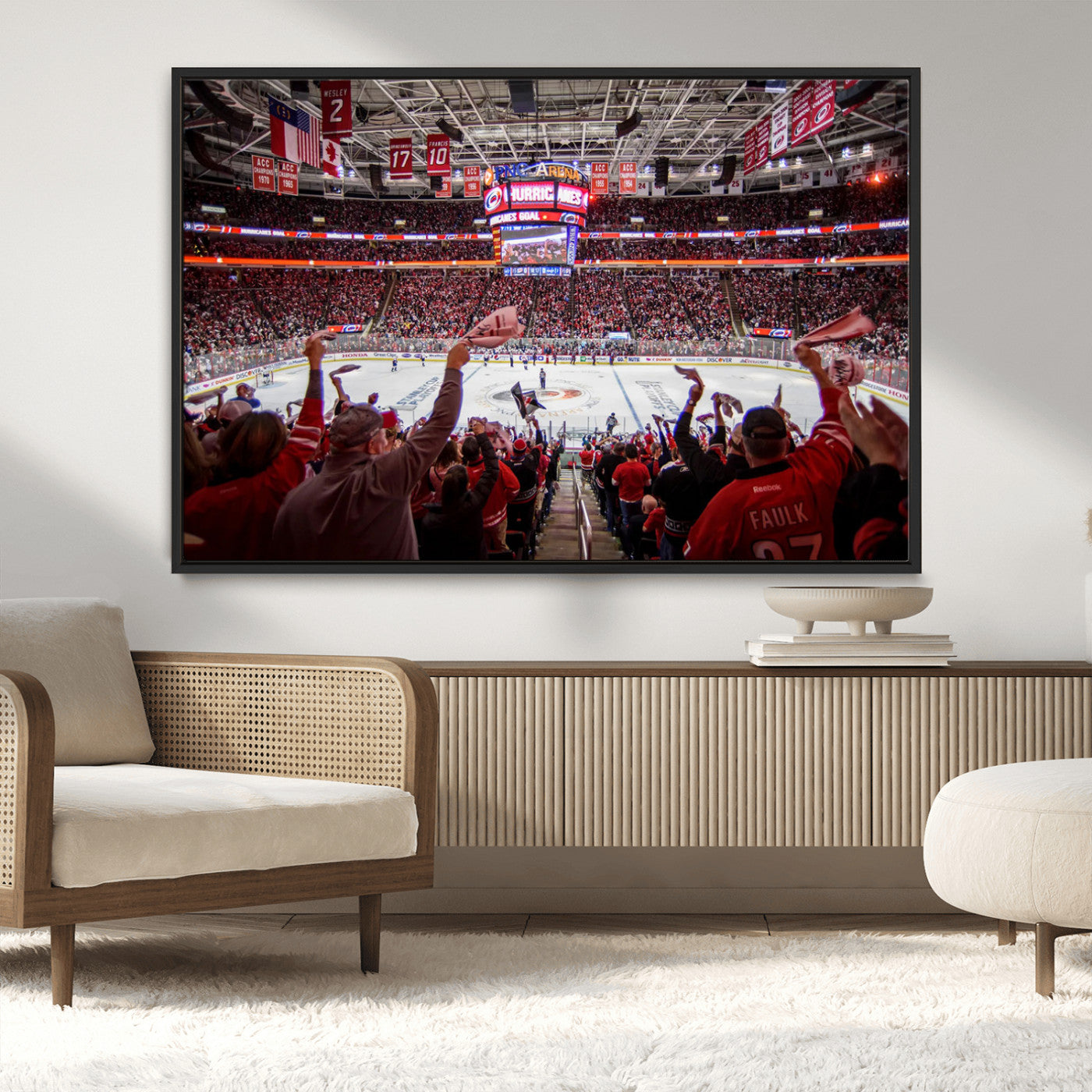 MGV-FC-36X24 - Carolina Hurricanes Ice Hockey Stadium Wall Art, Carolina Hurricanes Canvas Print