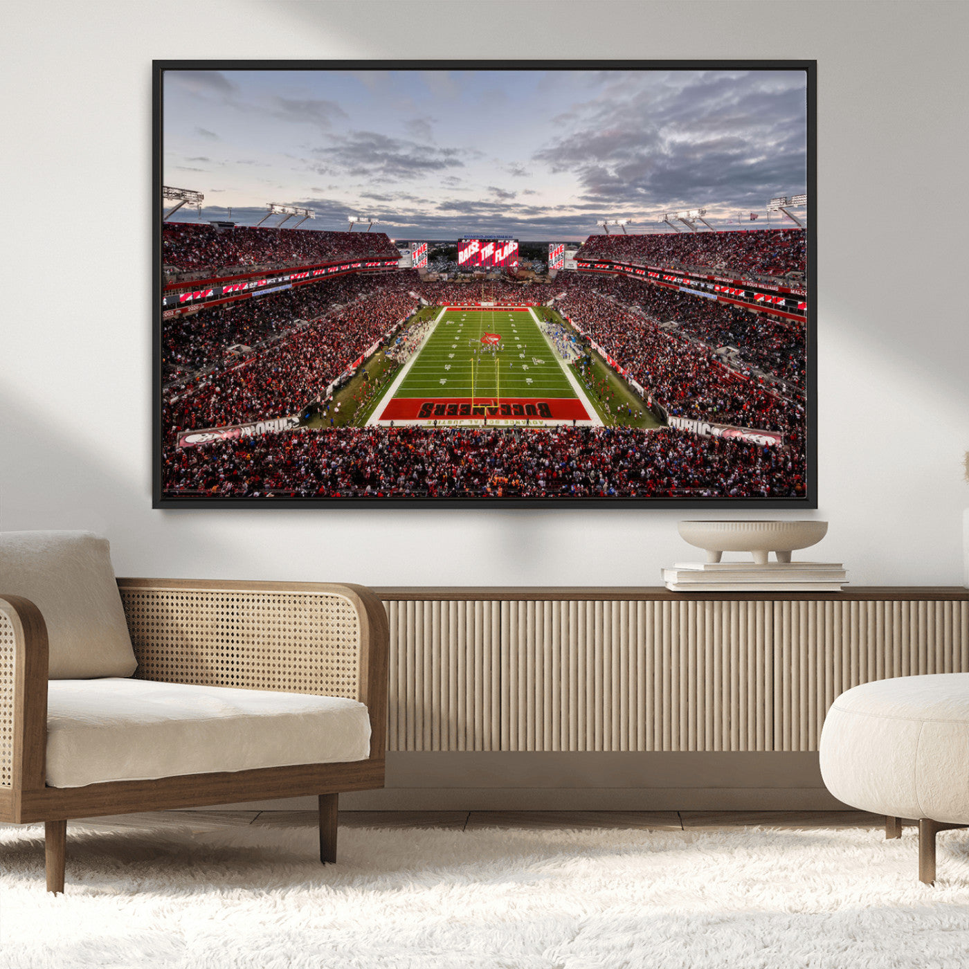 MGV-FC-36X24 - Florida Tampa Raymond James Stadium Wall Art Canvas Print - NFL Football Stadium Print Canvas