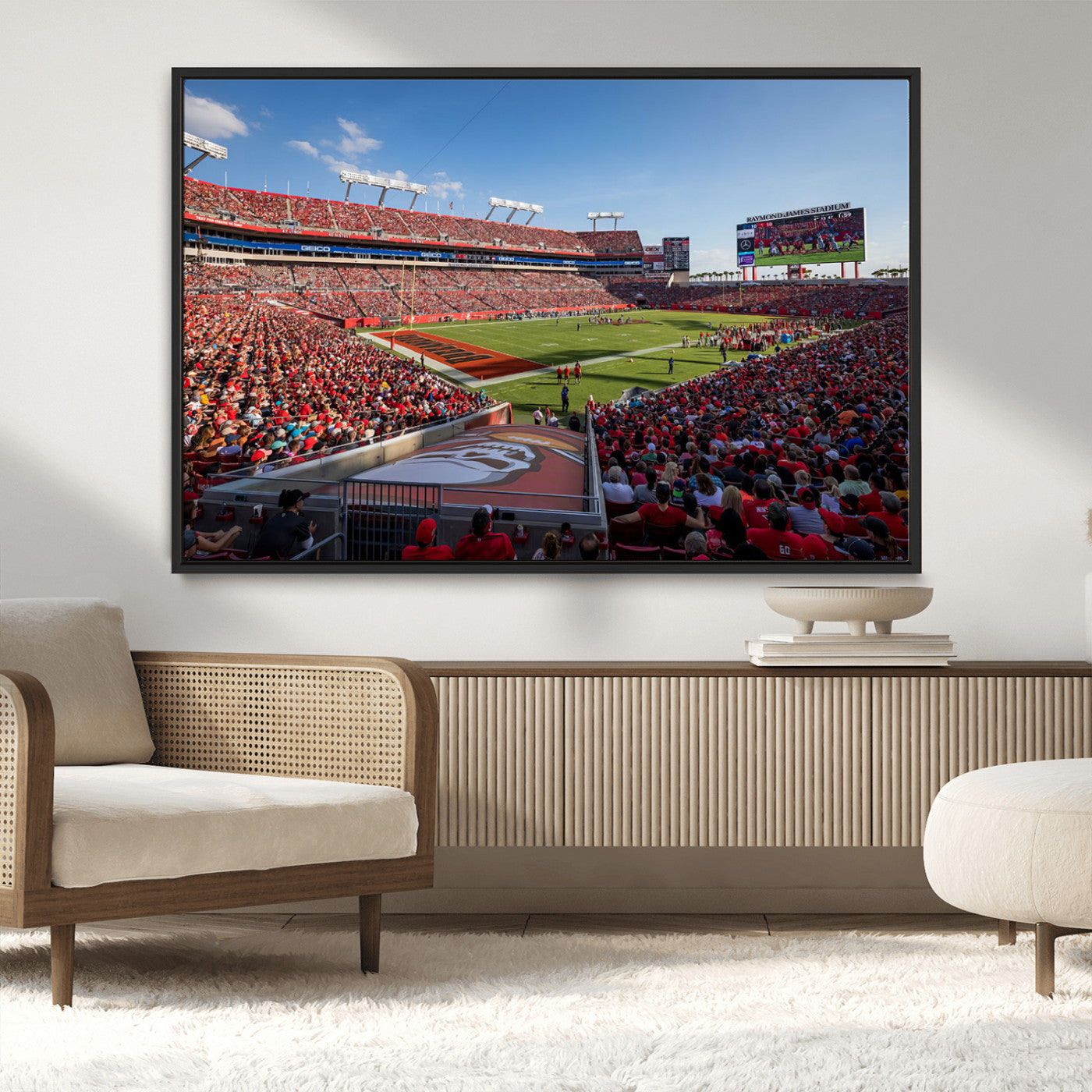 MGV-FC-36X24 - Florida Tampa Raymond James Stadium Wall Art Canvas Print - NFL Football Stadium Print