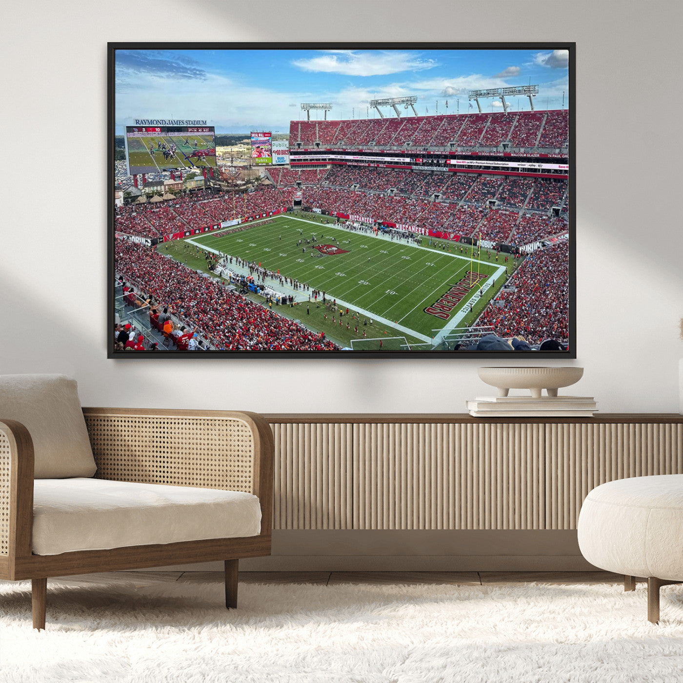 MGV-FC-36X24 - Florida Tampa Raymond James Stadium Wall Art Canvas Print - NFL Football Stadium Print Canvas