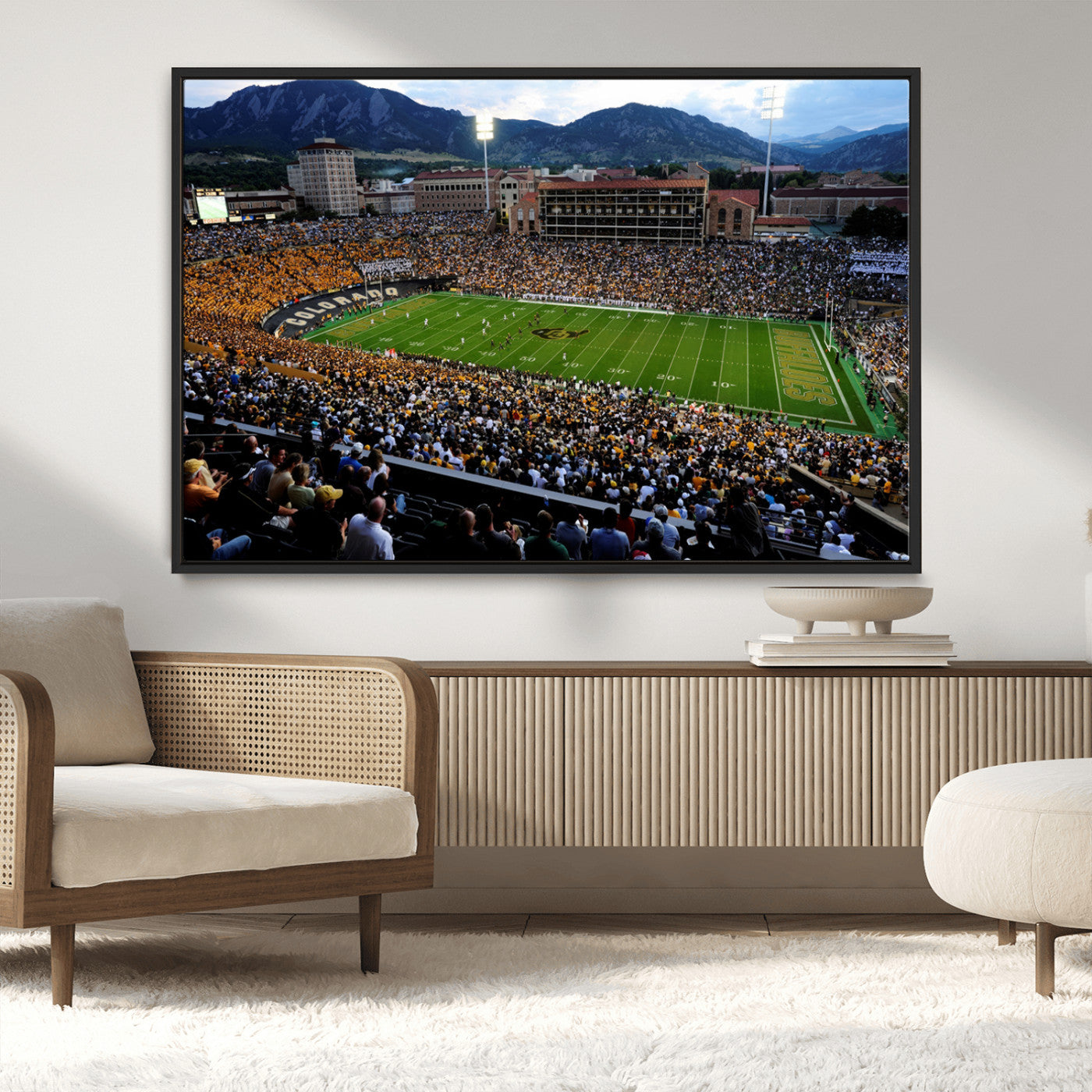 MGV-FC-36X24 - Colorado Buffaloes Canvas Print - Boulder Folsom Field Stadium Wall Art Canvas Print, Football Print