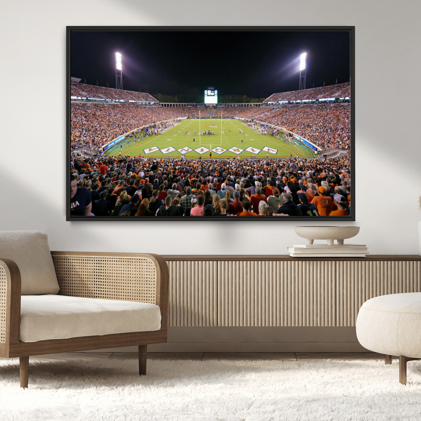 MGV-FC-36X24 - Virginia Cavaliers Football Team Print - Charlottesville Scott Stadium Wall Art Canvas Print