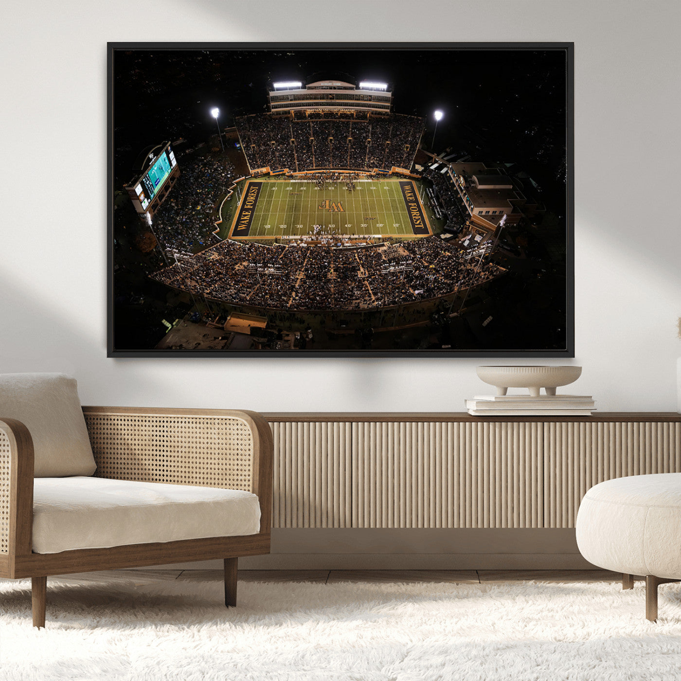 MGV-FC-36X24 - Wake Forest University Demon Deacons Canvas Printi, Football Team Print - Winston-Salem Allegacy