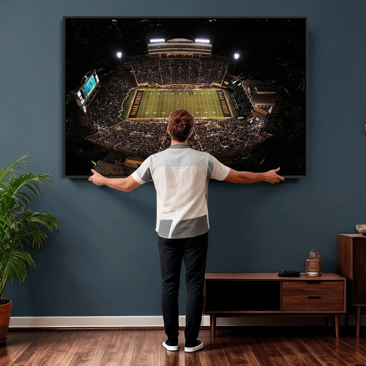20605-MGV-CV-36X24 - Wake Forest University Demon Deacons Canvas Print, Football Team Wall Art