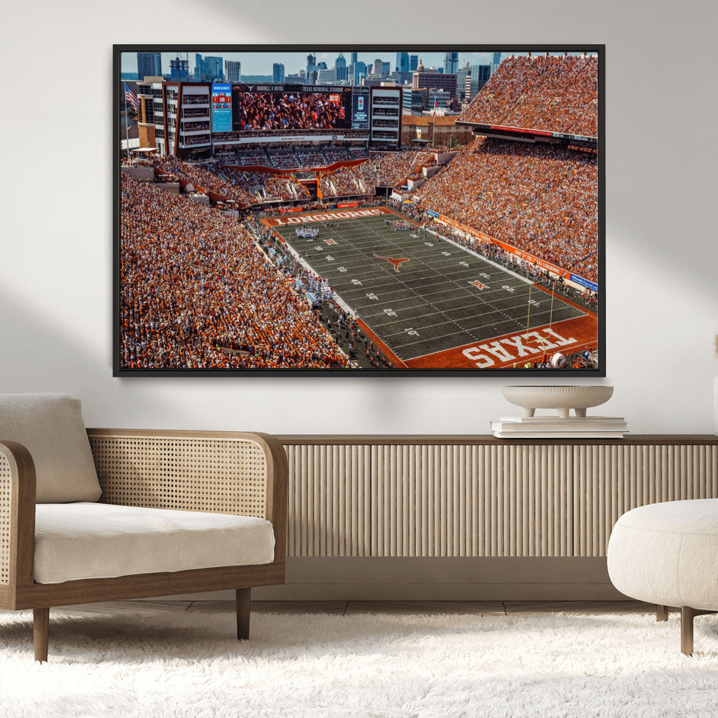 MGV-FC-36X24 - University of Texas Longhorns Football Team Print - Austin Darrell K Royal-Texas Memorial Stadium