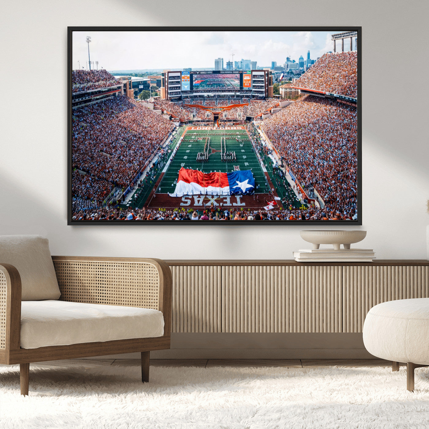 MGV-FC-36X24 - University of Texas Longhorns Football Team Canvas Print - Austin Darrell K Royal-Texas Memorial