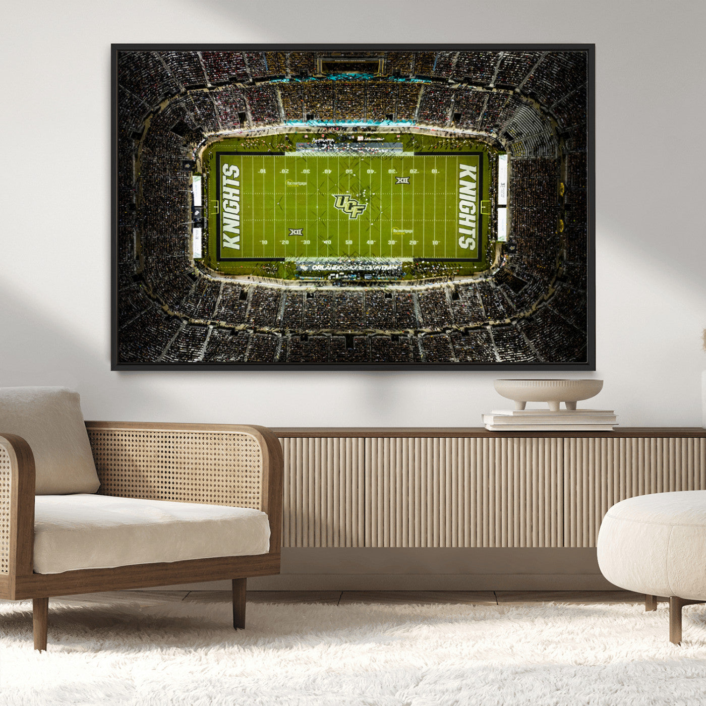 MGV-FC-36X24 - UCF Knights Football Team Print - Orlando FBC Mortgage Stadium Wall Art, UCF Knights Canvas Print