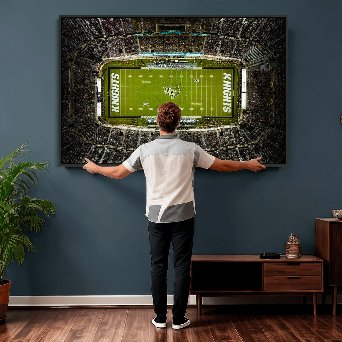 58050-MGV-CV-36X24 - UCF Knights Football Team Print - Orlando FBC Mortgage Stadium Wall Art, UCF Knights Canvas Print