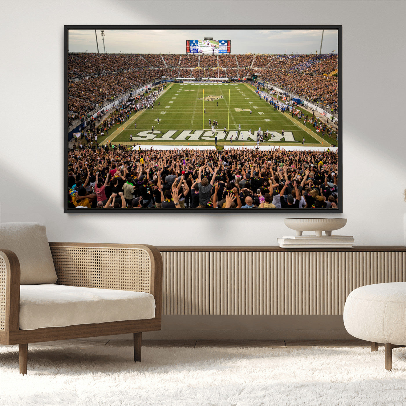 MGV-FC-36X24 - UCF Knights Football Team Print - Orlando FBC Mortgage Stadium Canvas Print