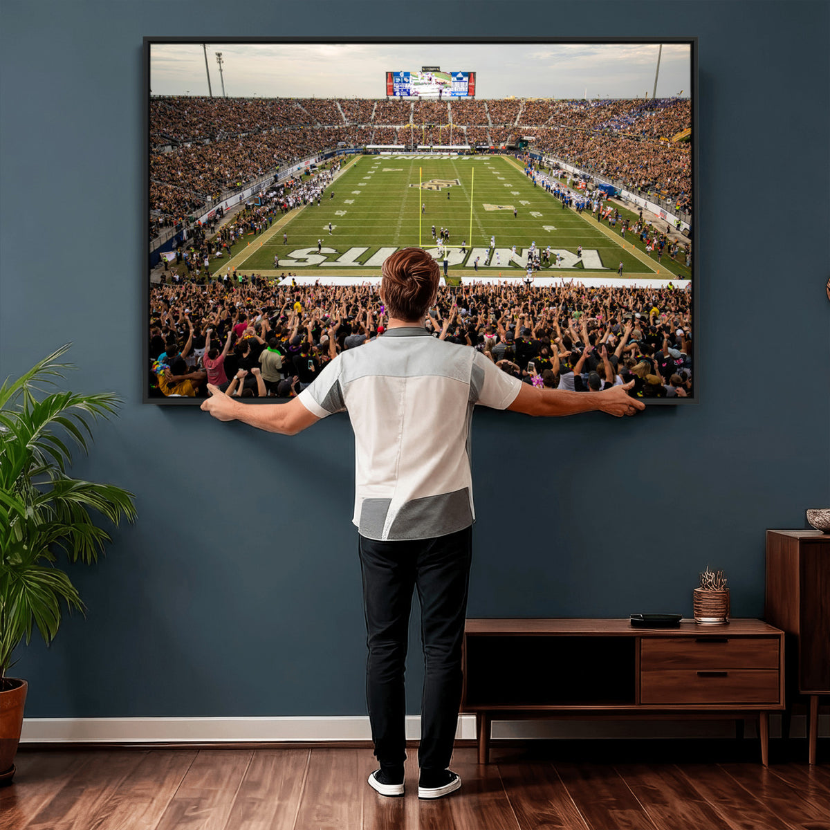 38659-MGV-CV-36X24 - UCF Knights Football Team Print - Orlando FBC Mortgage Stadium Canvas Print