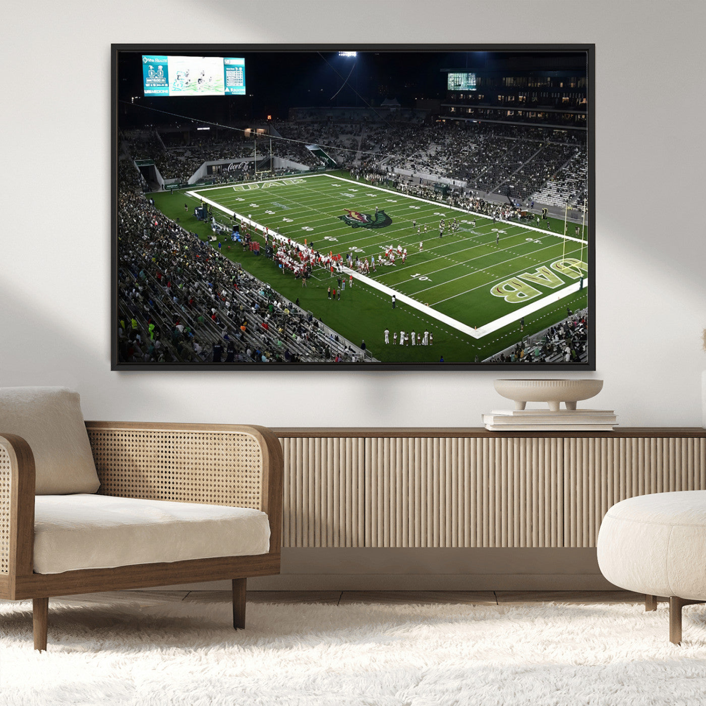 MGV-FC-36X24 - UAB Blazers Football Team Print - Birmingham Protective Stadium Wall Art Canvas Print