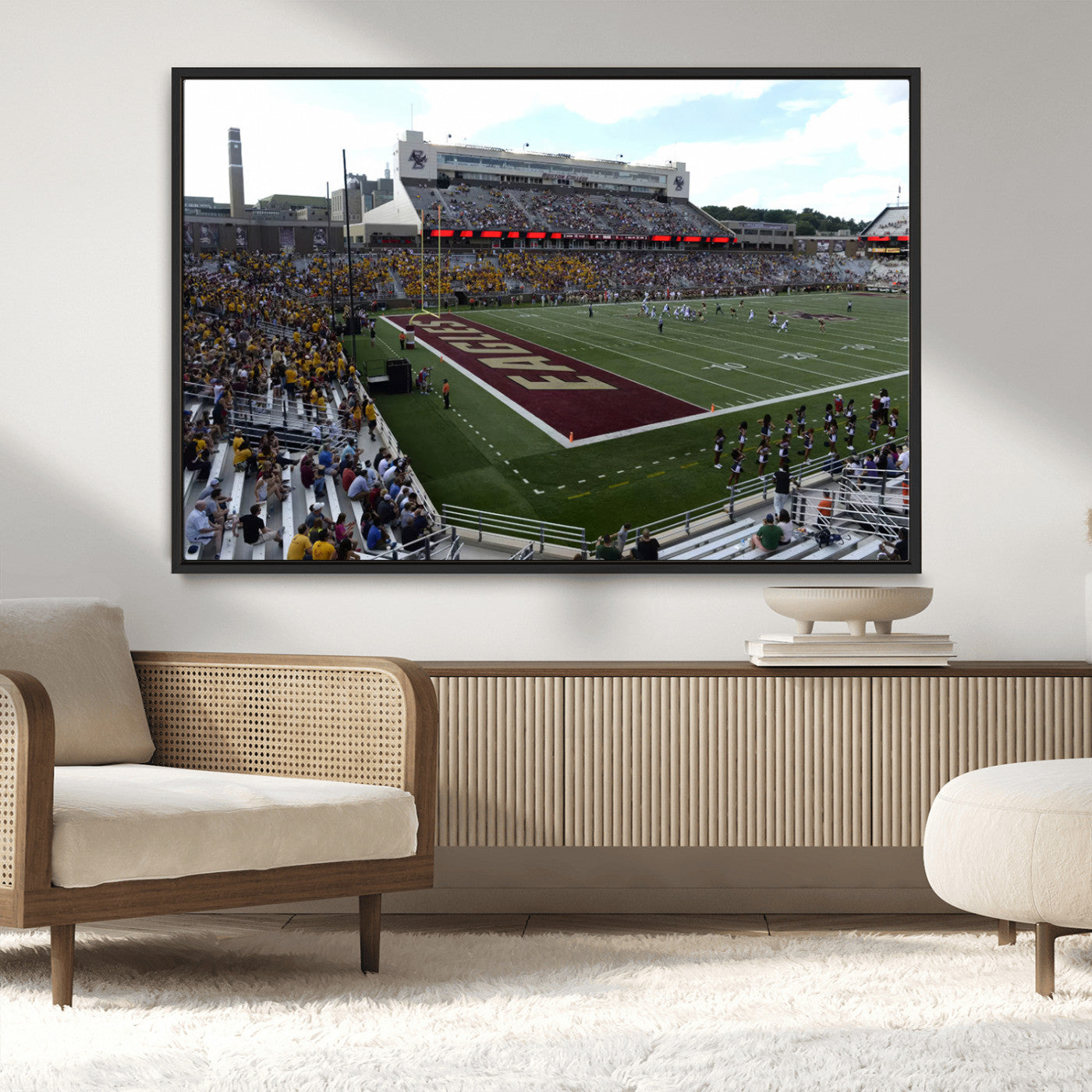 MGV-FC-36X24 - Boston College Eagles Football Team Print - Boston Alumni Stadium Wall Art Canvas Print