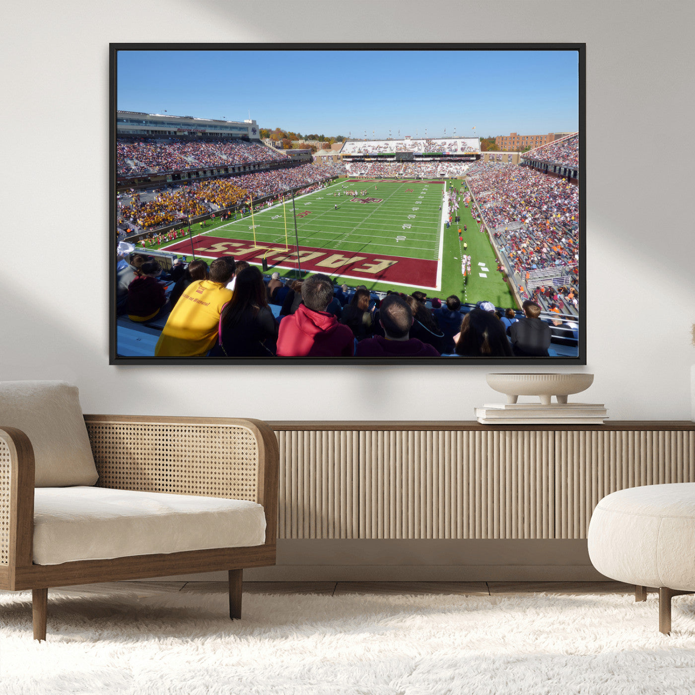 MGV-FC-36X24 - Boston College Eagles Football Team Print - Boston Alumni Stadium Wall Art Canvas Print