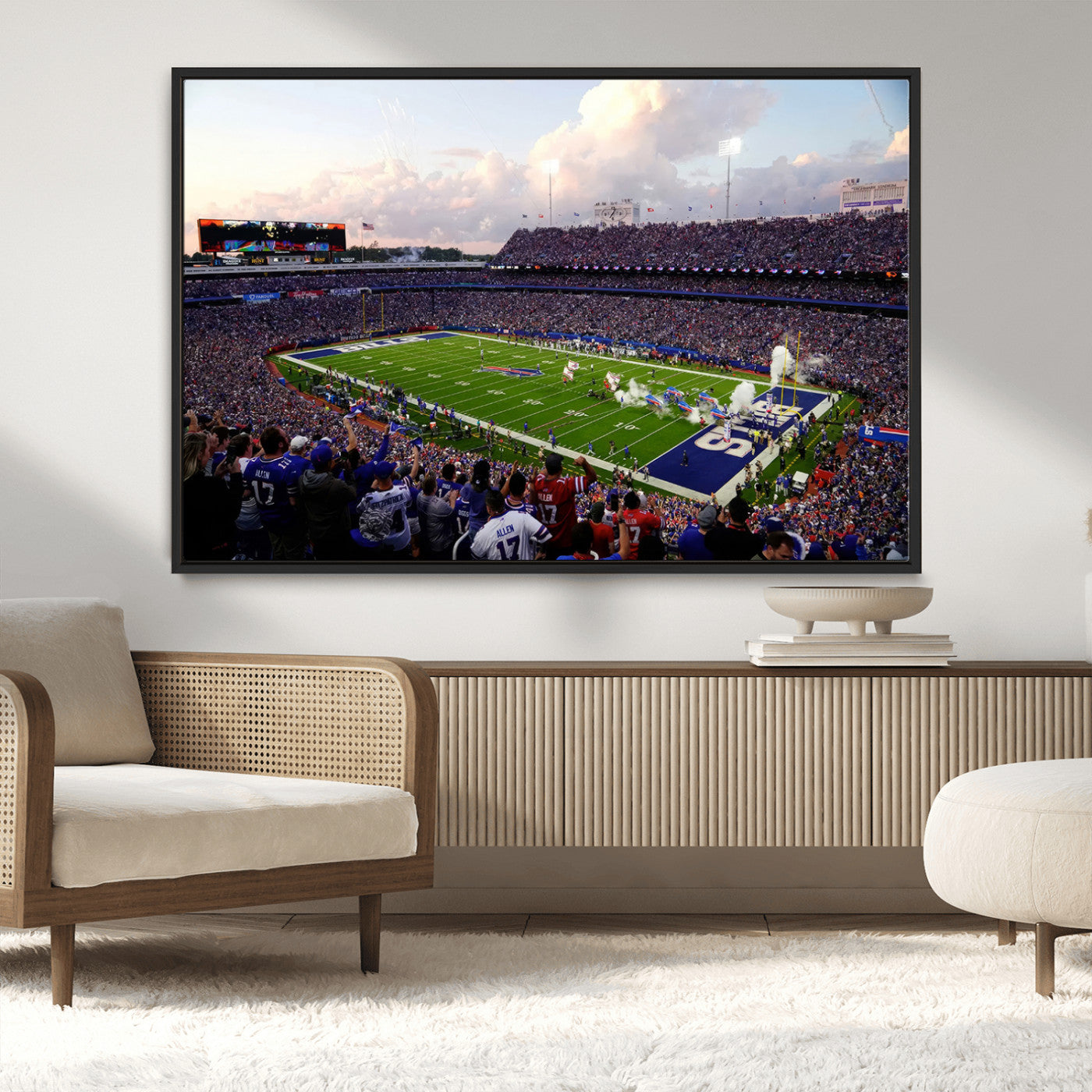 MGV-FC-36X24 - Buffalo Bills Football Team Print - Buffalo Highmark Stadium Wall Art Canvas Print