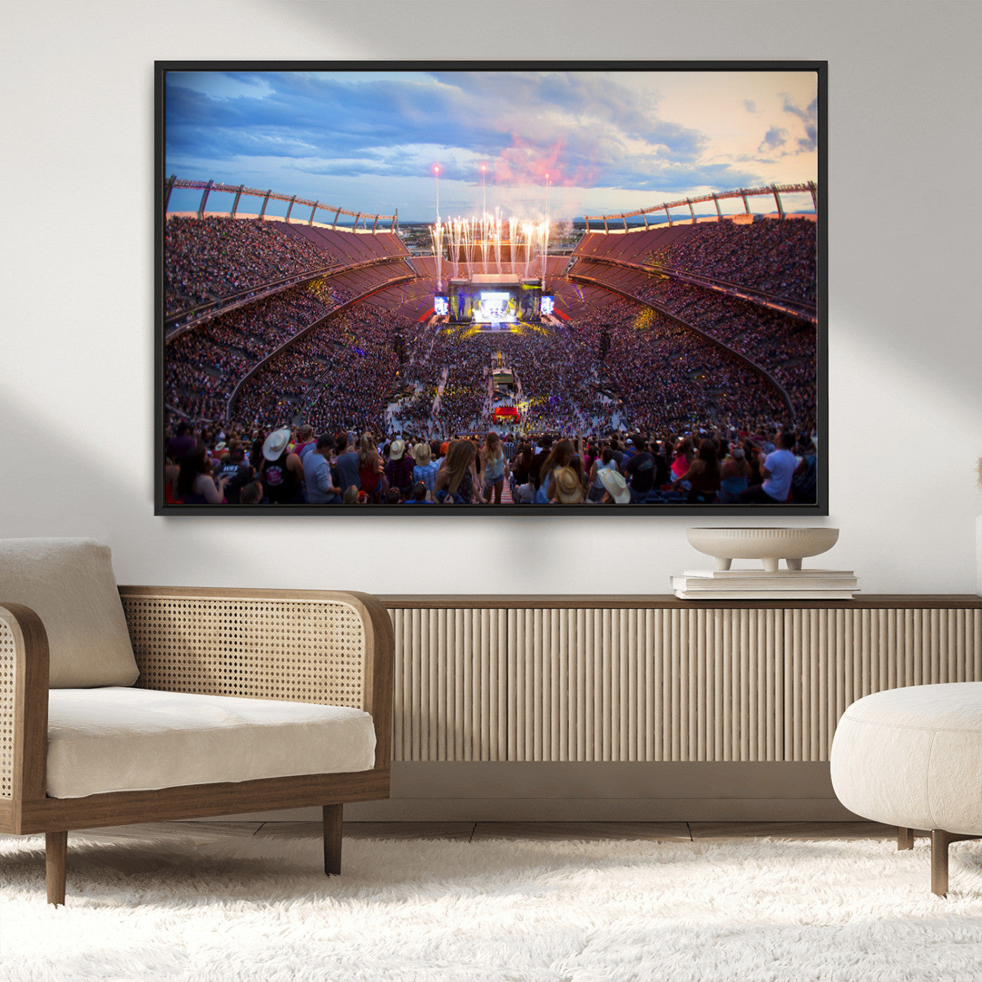 MGV-FC-36X24 - Denver Broncos Football Team Print Canvas- Empower Field at Mile High Stadium Wall Art Canvas Print