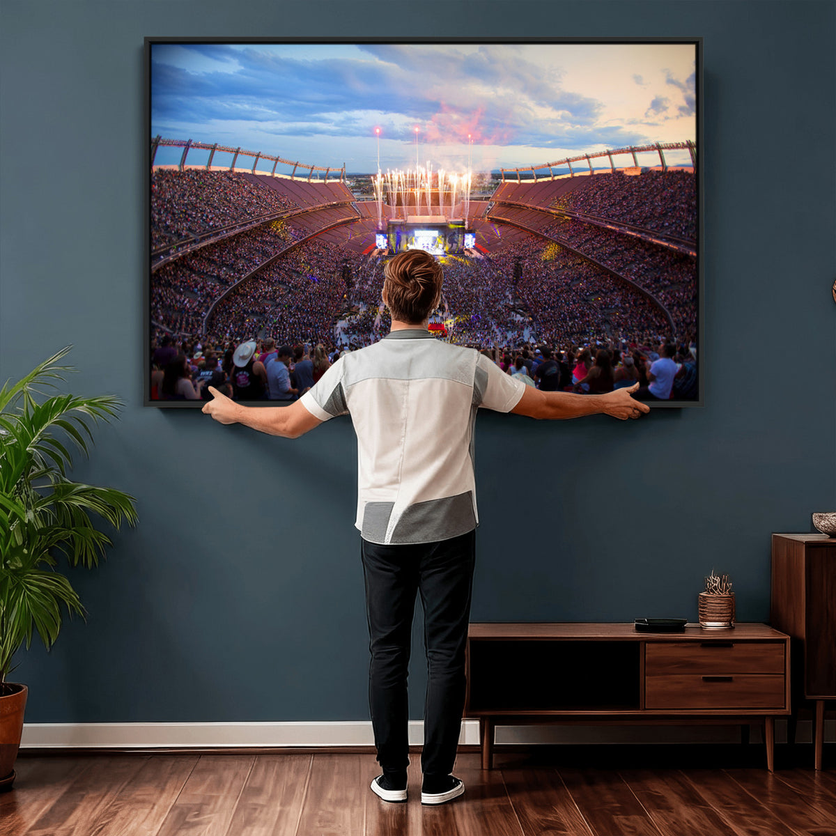 24689-MGV-CV-36X24 - Denver Broncos Football Team Print Canvas, Empower Field