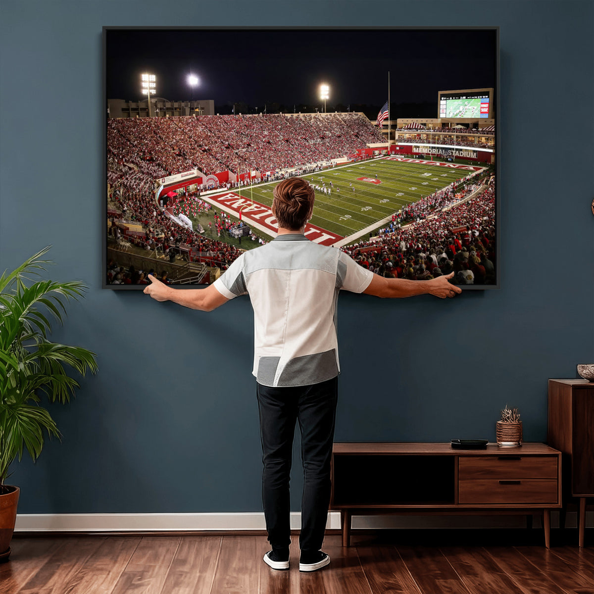 82748-MGV-CV-36X24 - Indiana University Hoosiers Football Team Print Canvas