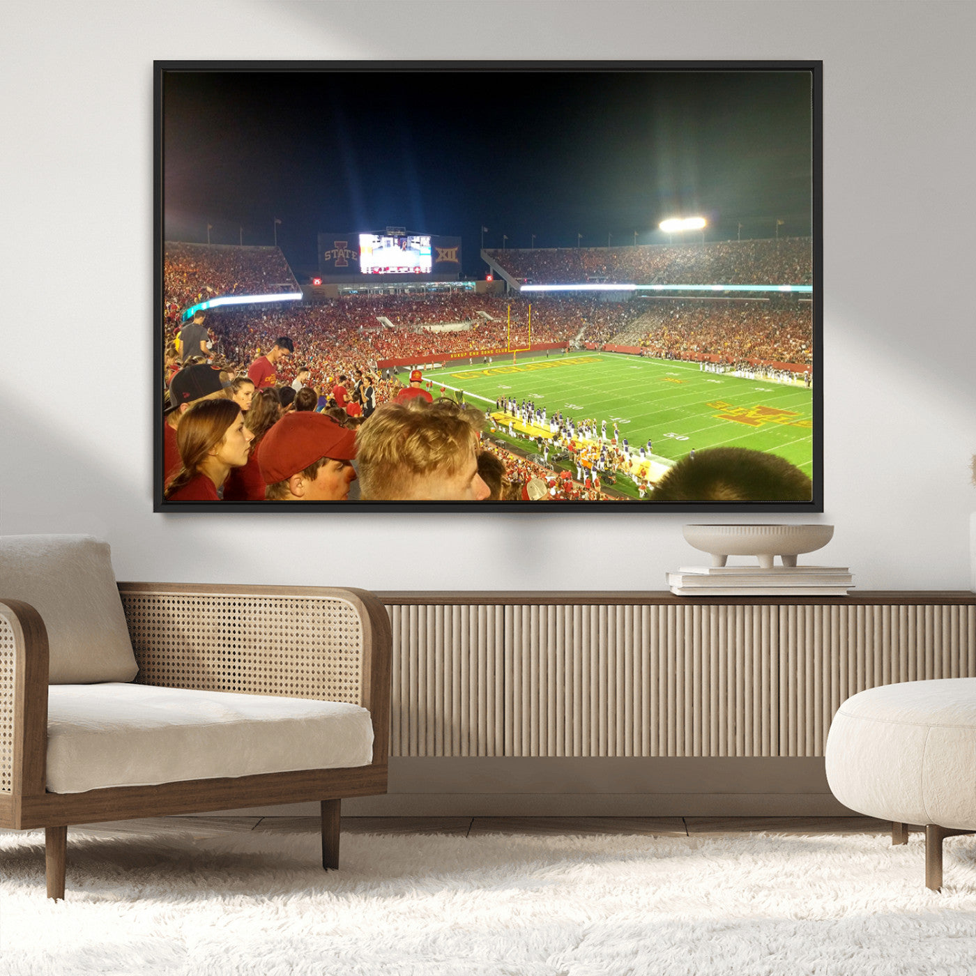 MGV-FC-36X24 - Iowa State University Cyclones Art Print, Football Team Print - Jack Trice Stadium Ames Wall Art