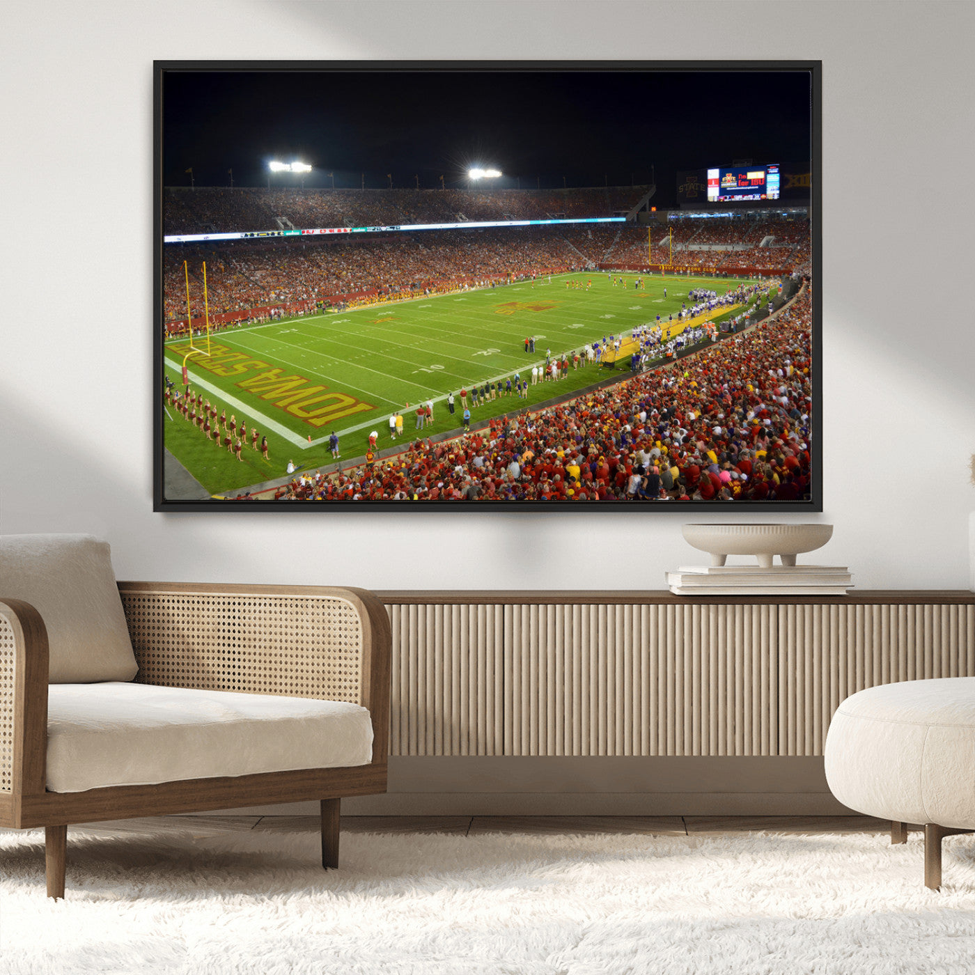 MGV-FC-36X24 - Iowa State University Cyclones Football Team Print - Ames Jack Trice Stadium Canvas Print