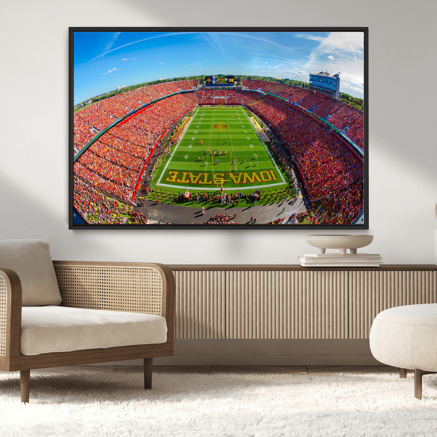 MGV-FC-36X24 - Iowa State University Cyclones Football Team Print - Ames Jack Trice Stadium Art Canvas Print