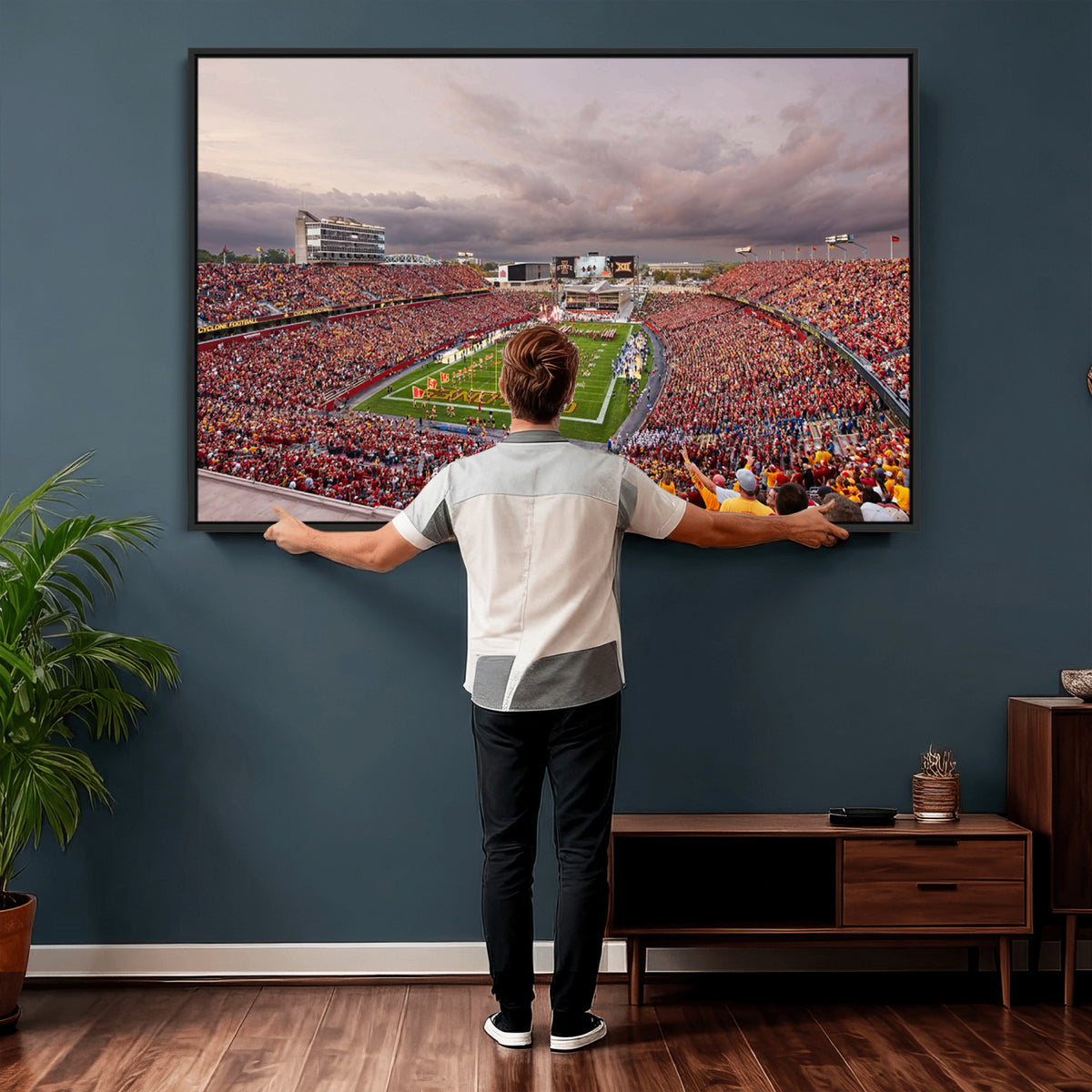 50373-MGV-CV-36X24 - Iowa State University Cyclones Football Team Print, Ames