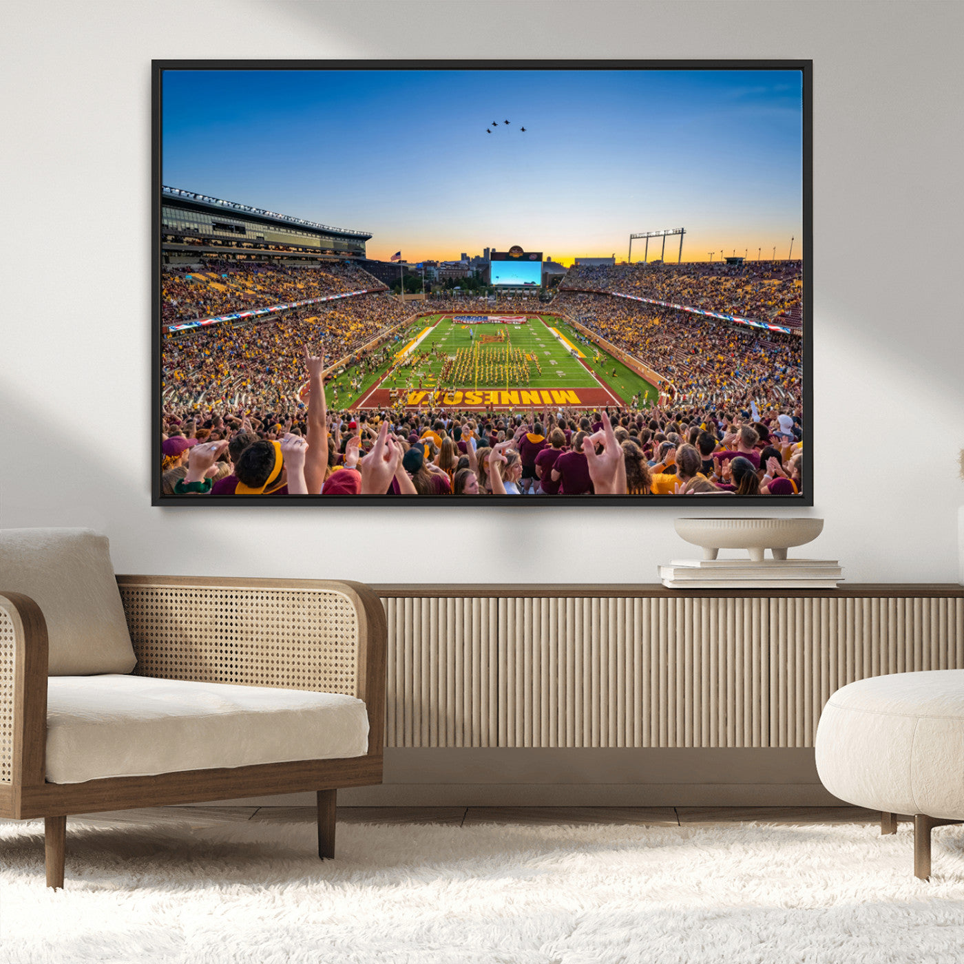 MGV-FC-36X24 - University of Minnesota Golden Gophers Art Print, Football Team Print - Minneapolis Huntington Bank