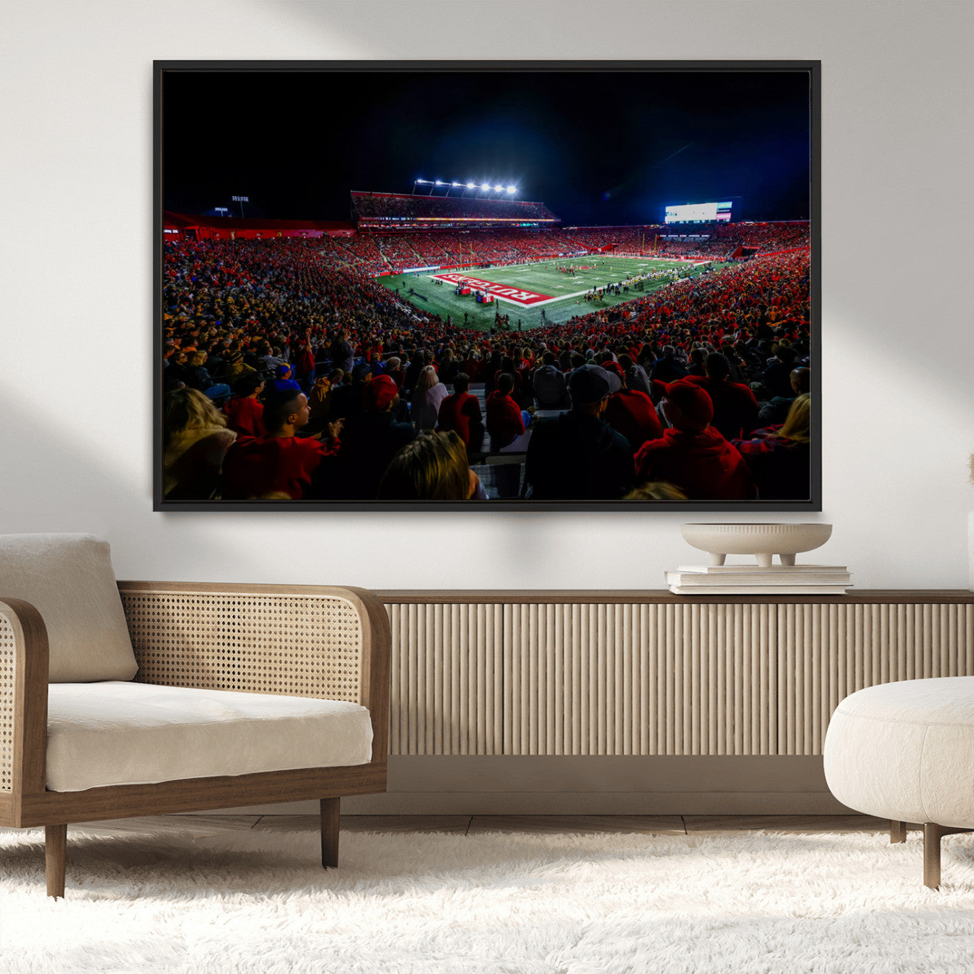 MGV-FC-36X24 - Rutgers Scarlet Knights Football Team Print - SHI Stadium, Piscataway Wall Art Canvas Print