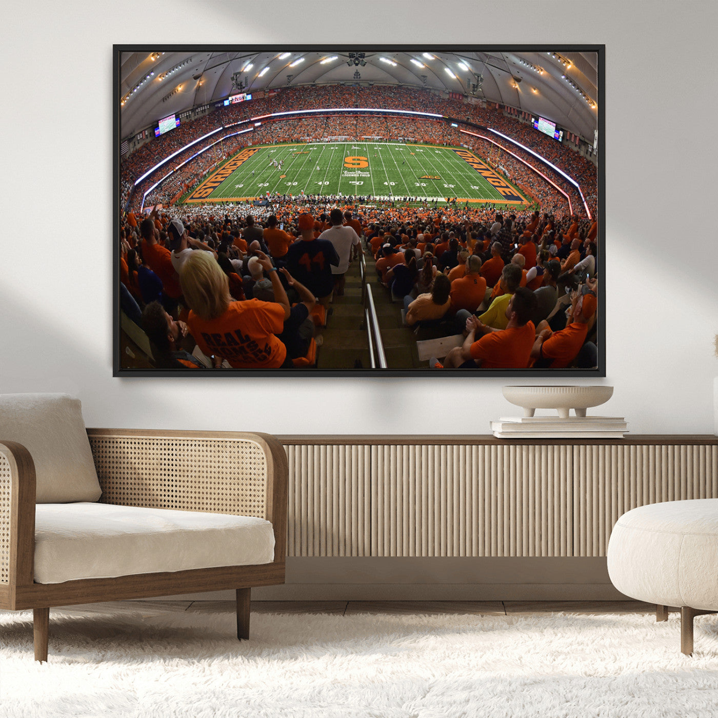 MGV-FC-36X24 - Syracuse University Orange Football Canvas Print, Football Team Print - Syracuse JMA Wireless Dome